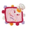 Doudou plat Ours rose Super Doudou Babynat Grelot Crak (26619)