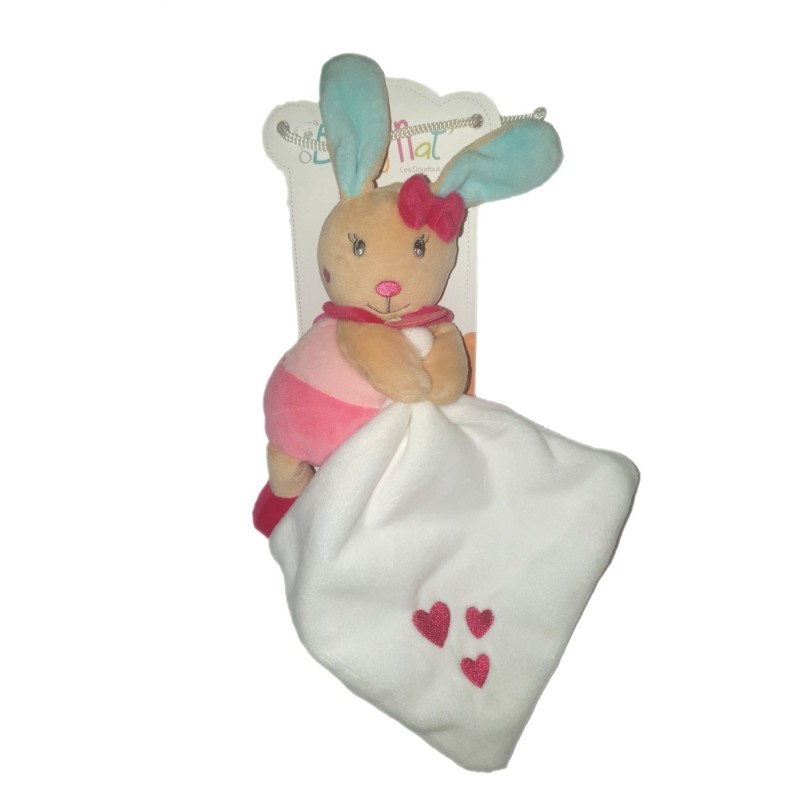 BABY NAT Doudou Lapin Mouchoir Perle (26587)