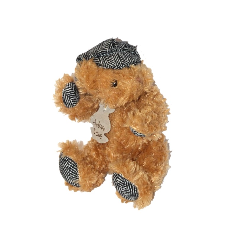 Peluche doudou Ours Gavroche Histoire D'ours Bérêt Articulé marron 21 cm HO2203 (27751)