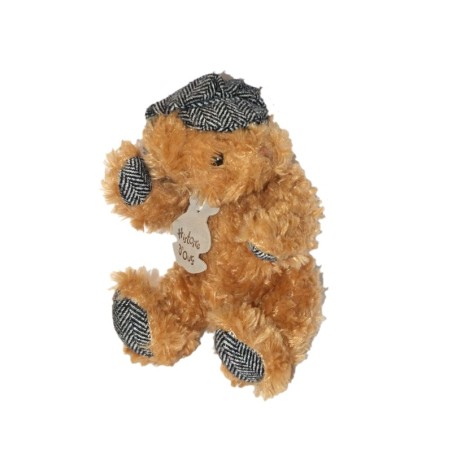 Peluche doudou Ours Gavroche Histoire D'ours Bérêt Articulé marron 21 cm HO2203 (27751)