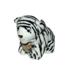 Doudou Peluche Tigre noir Blanc Histoire d'Ours 18 cm (26763)