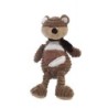 Doudou peluche Ours marron beige TEX BABY 30 cm Velours cottelé (454)