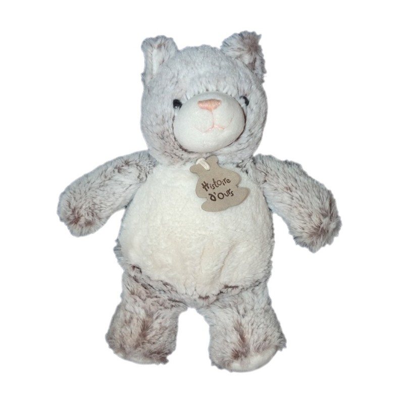 histoire-d-ours-peluche-doudou-chat-blanc-marron-chine-25-cm (16415)