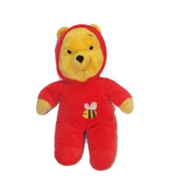 Doudou peluche Winnie Pyajam rouge Abeille Disney Nicotoy  30 cm (28061)