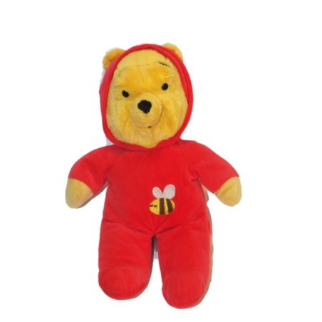 Doudou peluche Winnie Pyajam rouge Abeille Disney Nicotoy  30 cm (28061)
