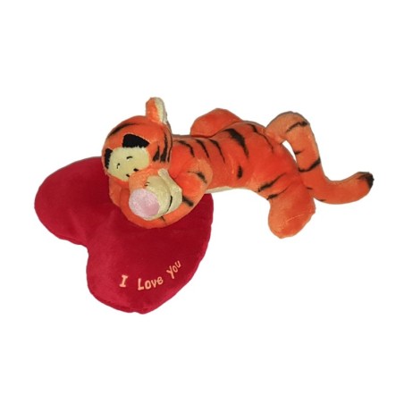 Doudou Peluche Tigrou Coeur I Love You 22 cm Disney Nicotoy (24545)