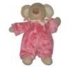 Peluche Doudou Souris rose combinaison 26 cm avion TEX BABY (26565)