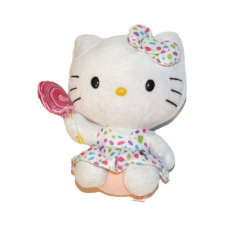 Peluche doudou Hello Kitty Sucette 16 cm TY Sanrio (27753)