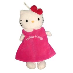 Peluche doudou *Vendu sans bouillotte* Hello Kitty 40 cm Sanrio Jemini Sanodiane (18862)