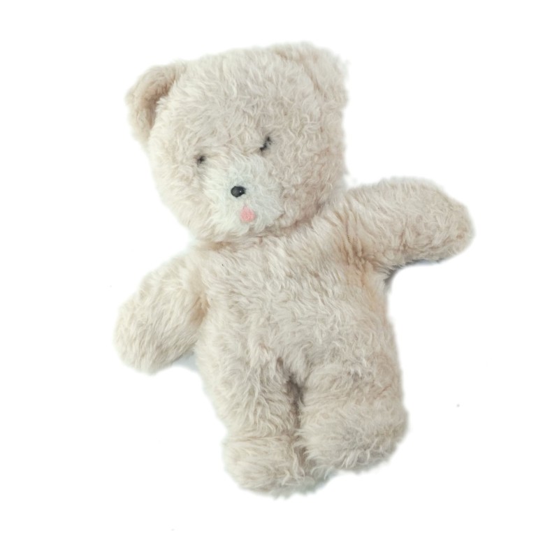 Peluche doudou Ours beige Boulgom Grelot 21 cm (25996)