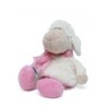 Peluche doudou mouton blanc rose NICI Foulard papillon 28 cm (28381)