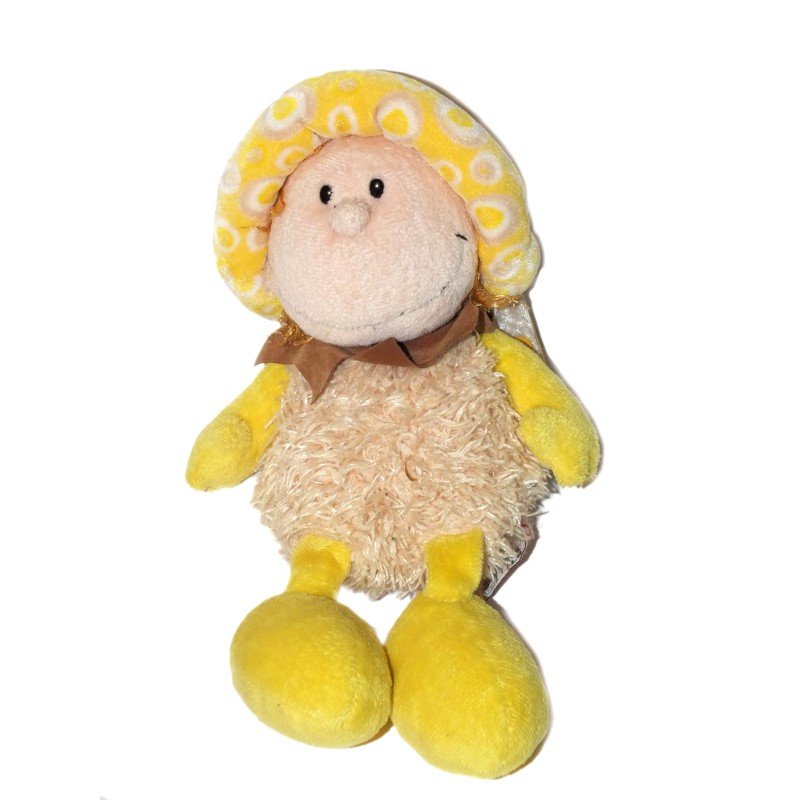 Doudou peluche Abeille Nici 25 cm jaune beige (27457)