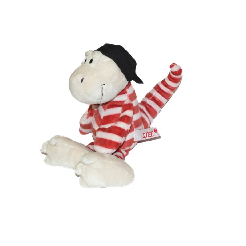 Peluche doudou Lezard Nici 28 cm rouge pirate (27286)