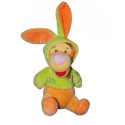 Doudou peluche TIGROU Vert capuche Lapin 587/0529 26 cm (14730)
