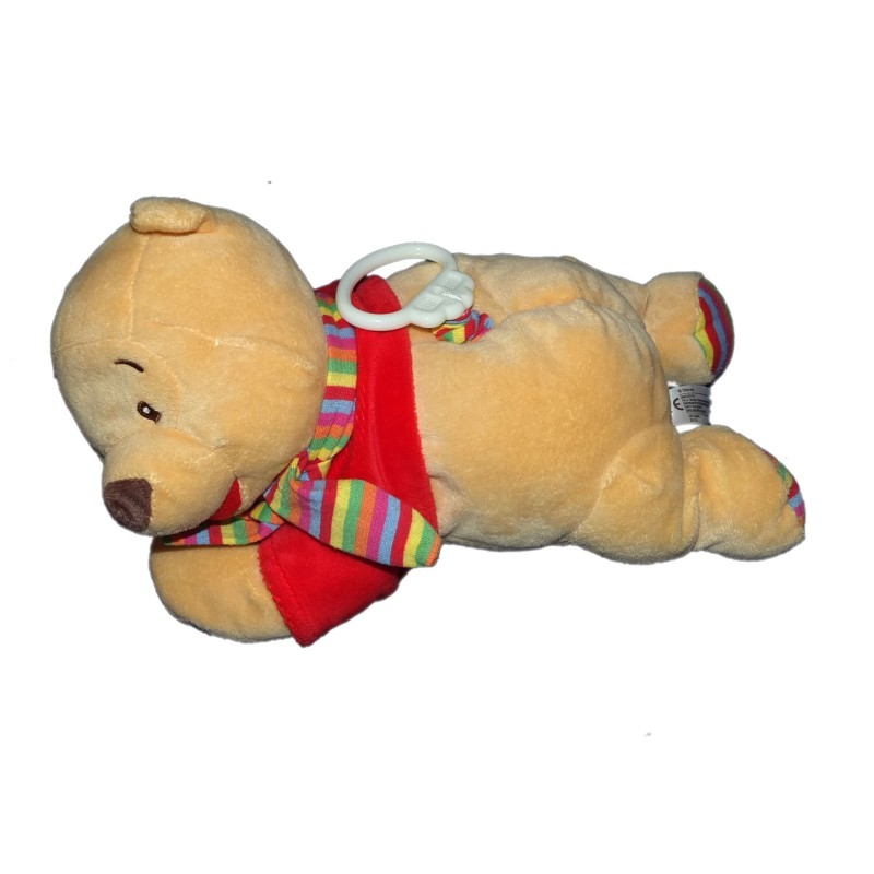 Peluche Musicale Doudou Winnie Abeille Echarpe rayee 28 cm Disney Nicotoy 587/9293 (13932)