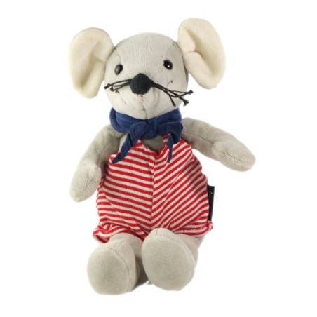 Peluche doudou Souris grise Sterntaler grelot 22 cm (20670)