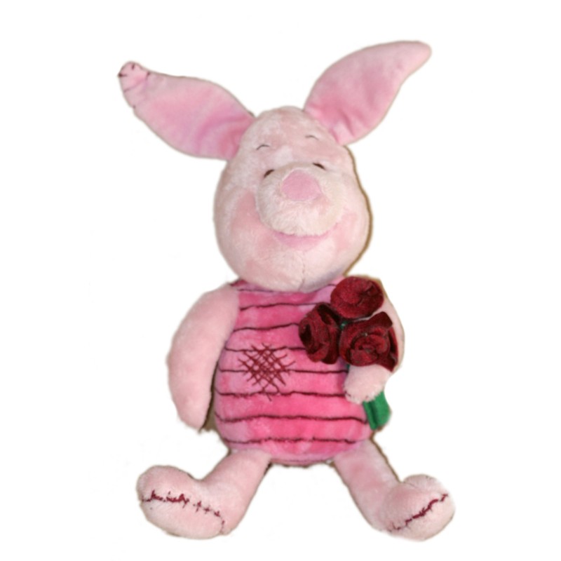 Peluche Doudou Porcinet Bouquet de roses Disney Nicotoy 35 cm 587/5569 (23806)