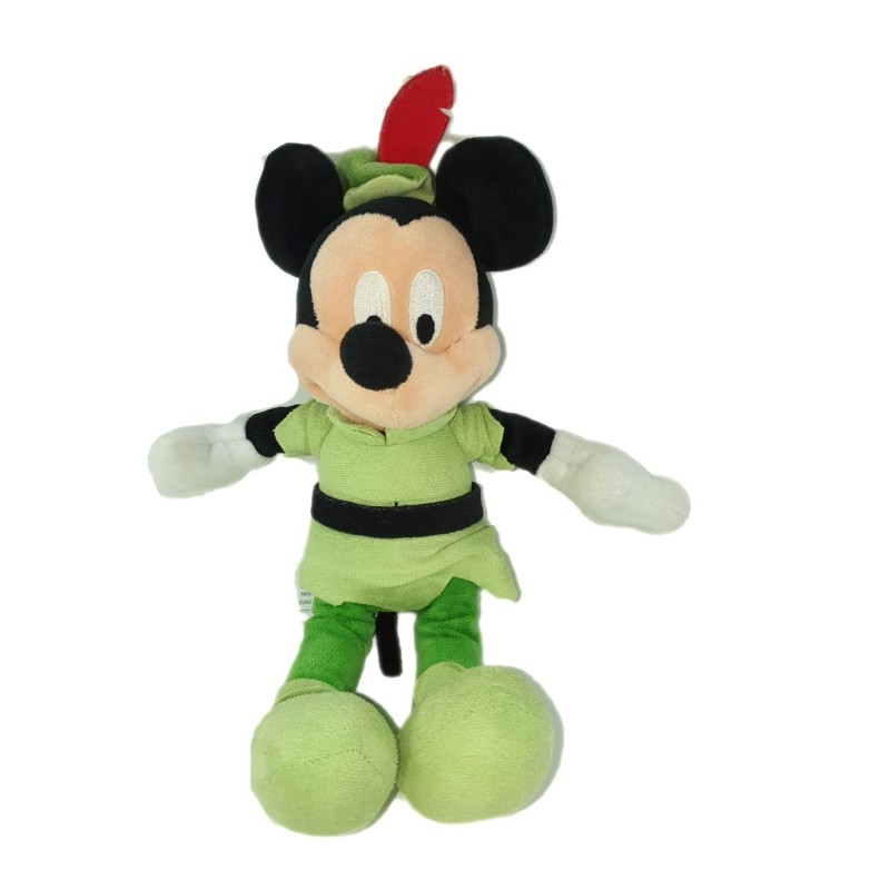 Doudou peluche Mickey Peter Pan 26 cm Disney Disneyland Resort Paris (24385)