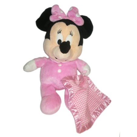 Peluche doudou Minnie Mouchoir carreaux Vichy 40 cm Disney Nicotoy 587/0176 (23846)