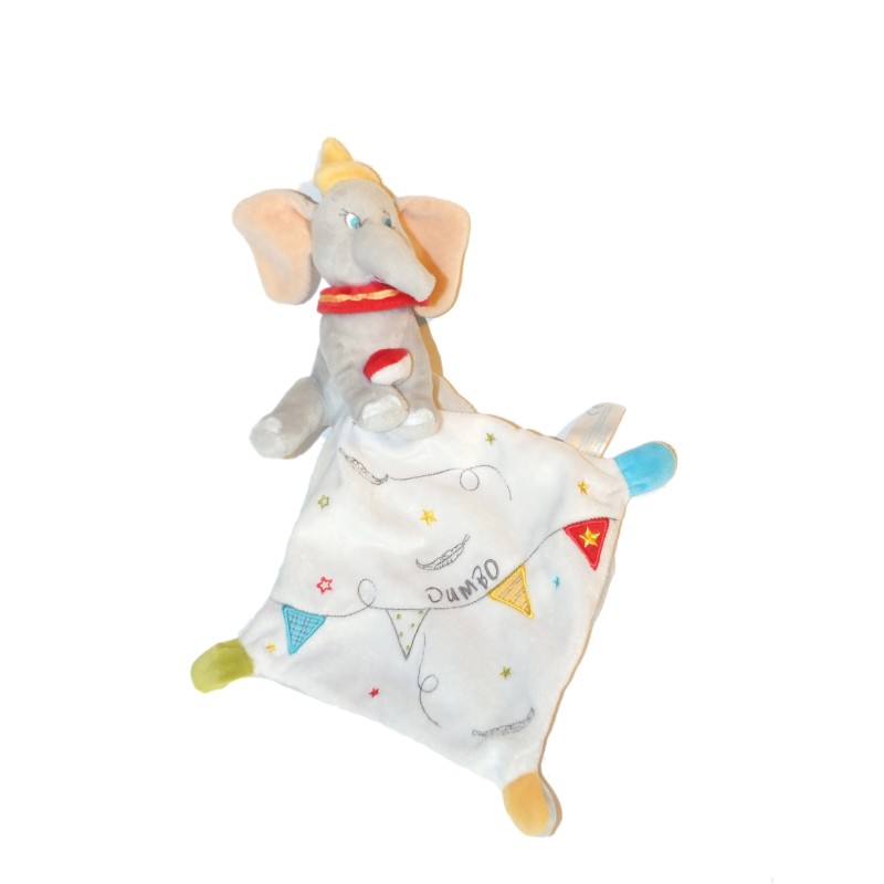 Doudou Dumbo Mouchoir Disney Nicotoy Plume Drapeaux (26962)