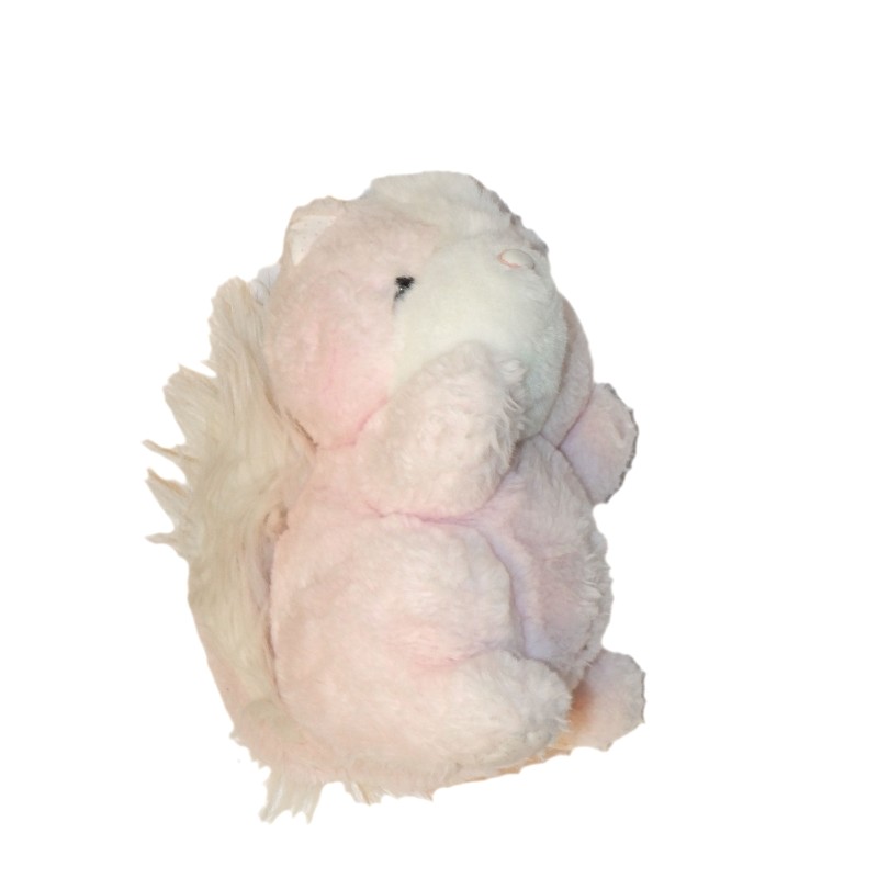 Ancienne Peluche Ecureuil rose blanc Jemini Vintage 28 cm (27645)