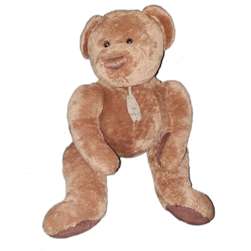 Peluche Doudou Ours marron Caro Histoire d'ours HO1986 articule 33 cm (22165)