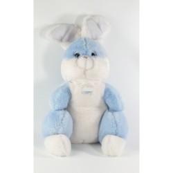 Peluche lapin blanc bleu Boulgom 38 cm (20253)