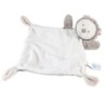 Doudou plat Hérisson blanc gris beige Carrefour TEX Comme neuf (17608)