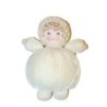 Vintage ancien Doudou Poupee blanche tissu Mundia 30 cm (26952)
