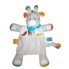Doudou plat girafe gris blanc foulard bleu elephant TEX Baby 579/2313 (18901)