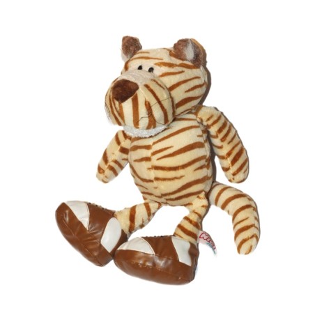Peluche Doudou Tigre Nici sports marron beige basckets 35 cm (27403)