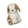 Peluche chien Boulgom blanc et marron 30 cm (27391)