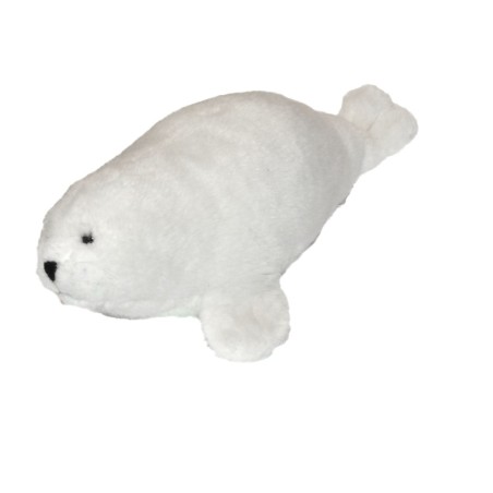 Ancienne peluche phoque blanc Jemini 40 cm Vintage (27488)