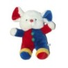 Ancienne peluche Souris Clown vintage 32 cm bleue rouge blanc (27030)
