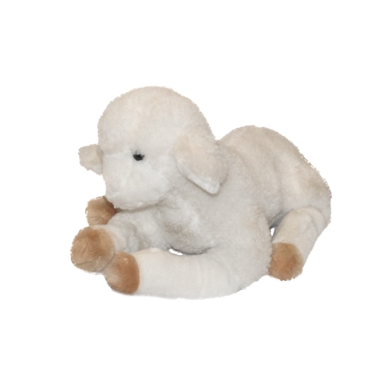 Peluche Range Pyjama Mouton agneau blanc Boulgom 45 cm (27398)