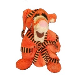 Doudou Peluche Tigrou Peignoir Robe de Chambre Bonnet Disney Store assis 25 cm (17445)