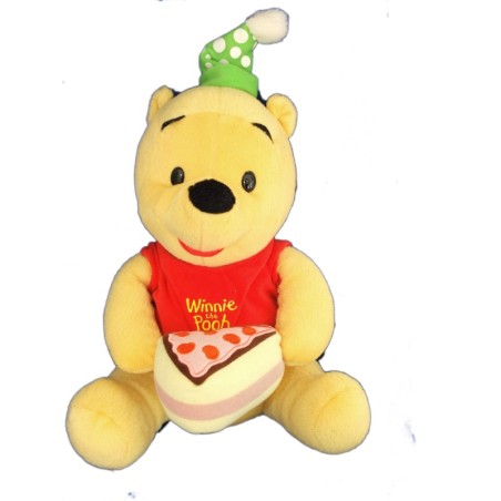 Peluche WINNIE Anniversaire gateau - H 28 cm - Disney Megastar (7738)