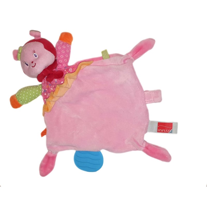 Doudou plat Papillon rose INFLUX Cora (24998)