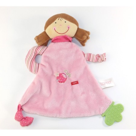 Doudou plat Fille rose Coccinelle Esprit (23974)