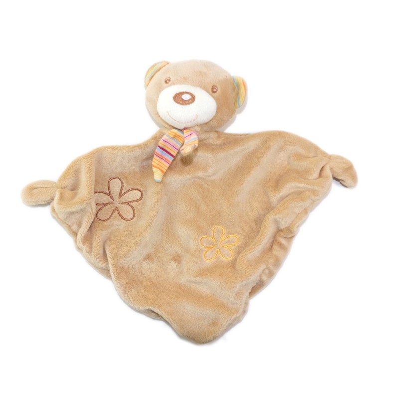 Baby Club CA Doudou plat ours beige Fleur (25849)
