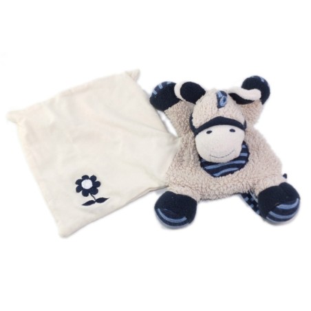 Baby Club CA Doudou Cheval ane beige bleu Mouchoir (25850)