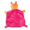 Doudou Plat Papillon rose orange Fleur BABY CLUB (25844)