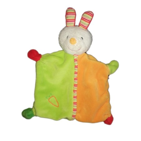 Baby Club CA Doudou plat lapin orange vert Carotte (25541)