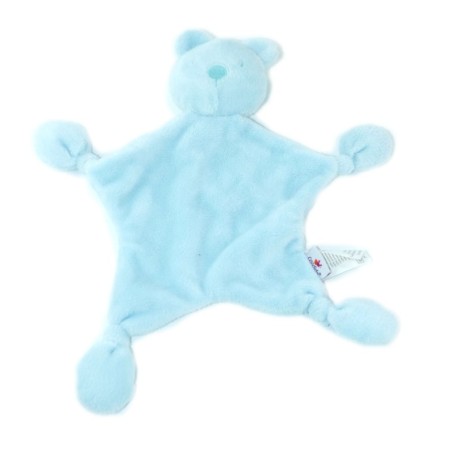 Doudou plat Ours bleu ciel Candide (23671)