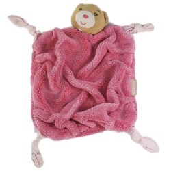 Doudou plat ours rose Plume Kaloo (22676)