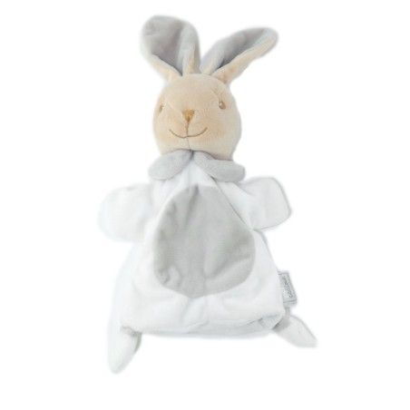 Doudou Marionnette Lapin blanc beige Mes Petites Cailloux (23670)