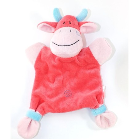Doudou Marionnette Vache rose Spirale Addex Junior (23646)