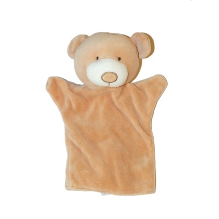 Doudou marionnette ours beige marron Playkids (26857)