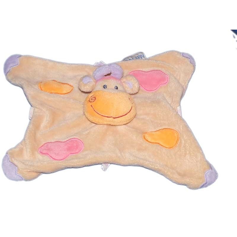 Doudou plat Vache  beige Nattou Jollymex (15288)
