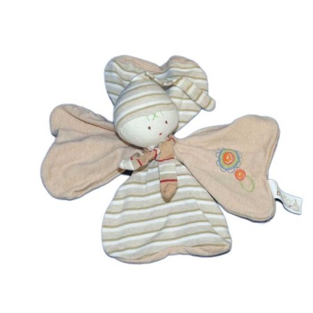 Doudou plat Lutin beige Trefle Dodo d Amour MGM (14974)
